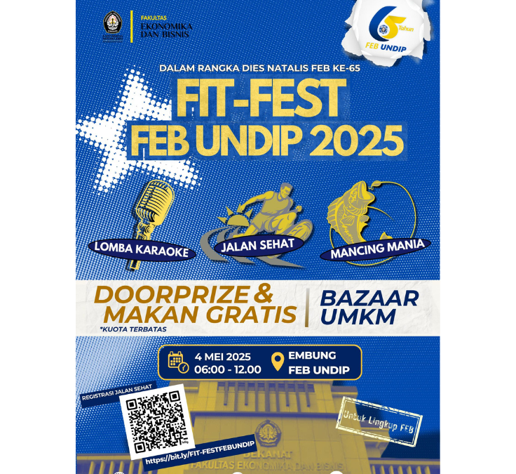 FEB UNDIP Siap Gelar “FEB Jalan Sehat, Fit Fest 2025” untuk Meriahkan Dies Natalis ke-65