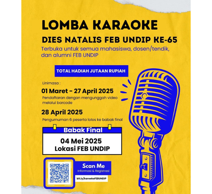 KARAOKE COMPETITION BRIGHTENS THE 65th ANNIVERSARY OF FEB UNDIP