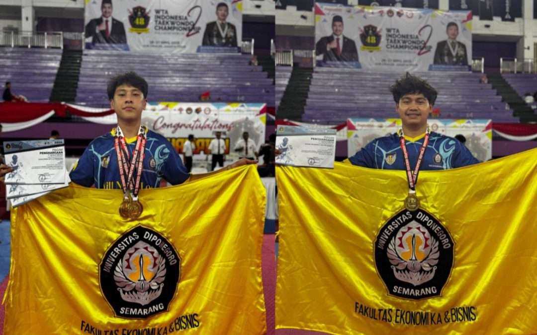 Dua Mahasiswa Manajemen FEB Undip Borong Medali di Kejuaraan Nasional Taekwondo 2025