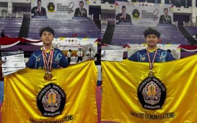 Two FEB Management Students from Undip Win Medals at the 2025 National Taekwondo Championship